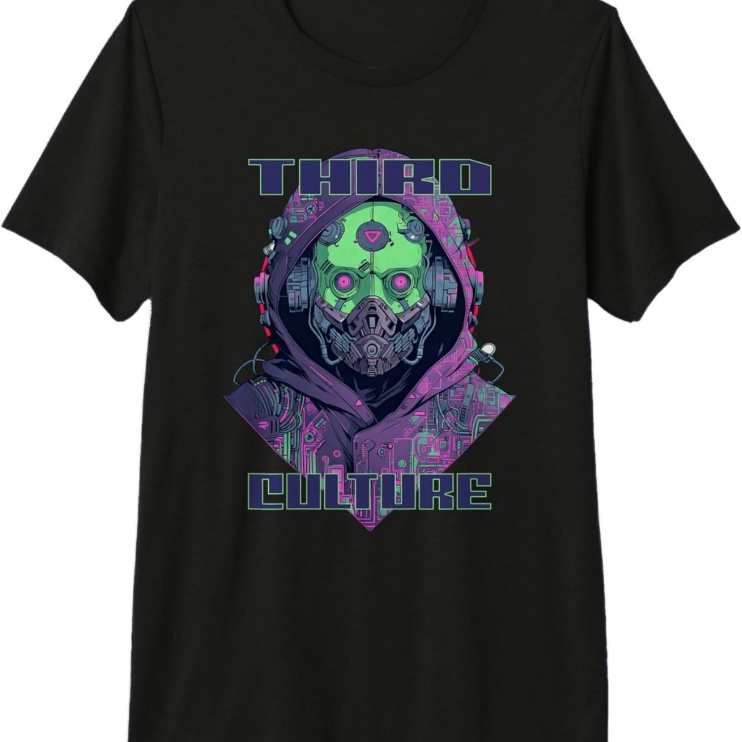 CYBERPUNK ALIEN HACKER Premium T-Shirt S