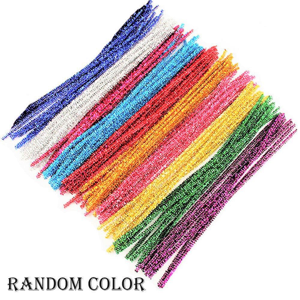 10/50/100 Stück 30cm Mehrfarbige Chenille-Drehdrahtstiele Pfeifenreiniger Plüschstab für DIY Lernspielzeug Handgefertigtes Material