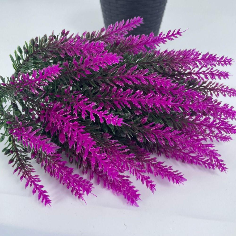 UV Resistant Simulation Lavender Plant Multicolor Fake Greenery Plant Garden Patio Yard