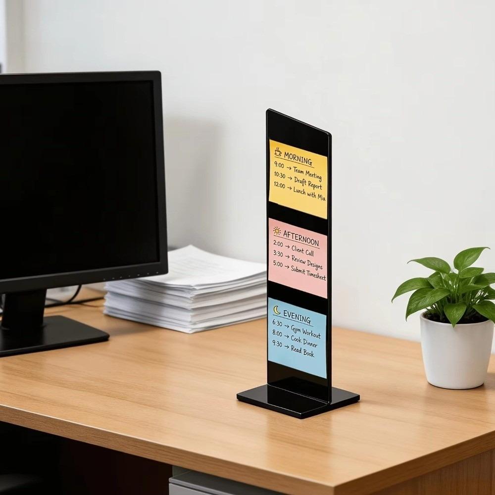 Detachable Memo Message Board Acrylic Desktop Reminder Board Sticky Note Holder Stand  Home Office