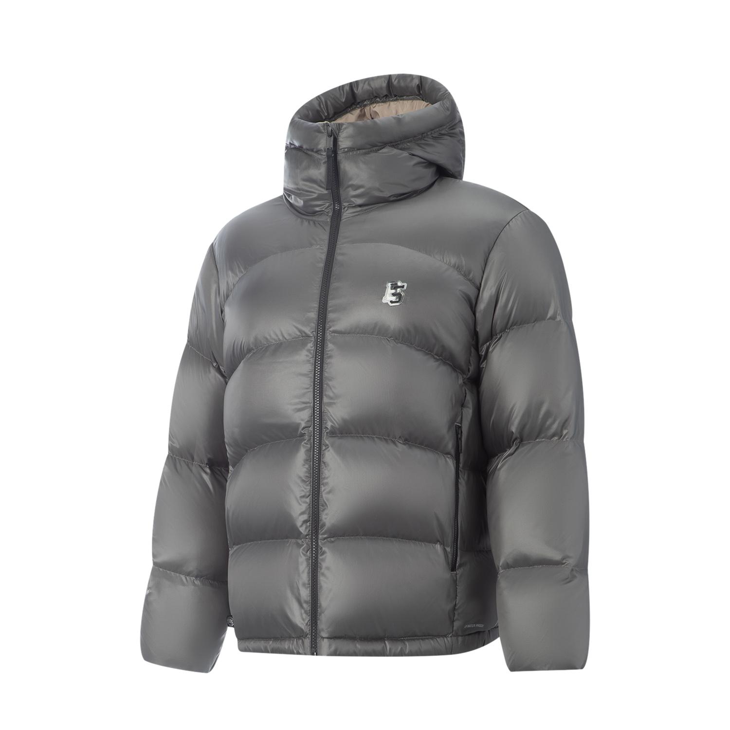 

Li-Ning Badfive Ветрозащитная Водоотталкивающая Теплая Пуховая Куртка С Капюшоном Свободного Кроя Мужская Верхняя Одежда AYMV501-3 M