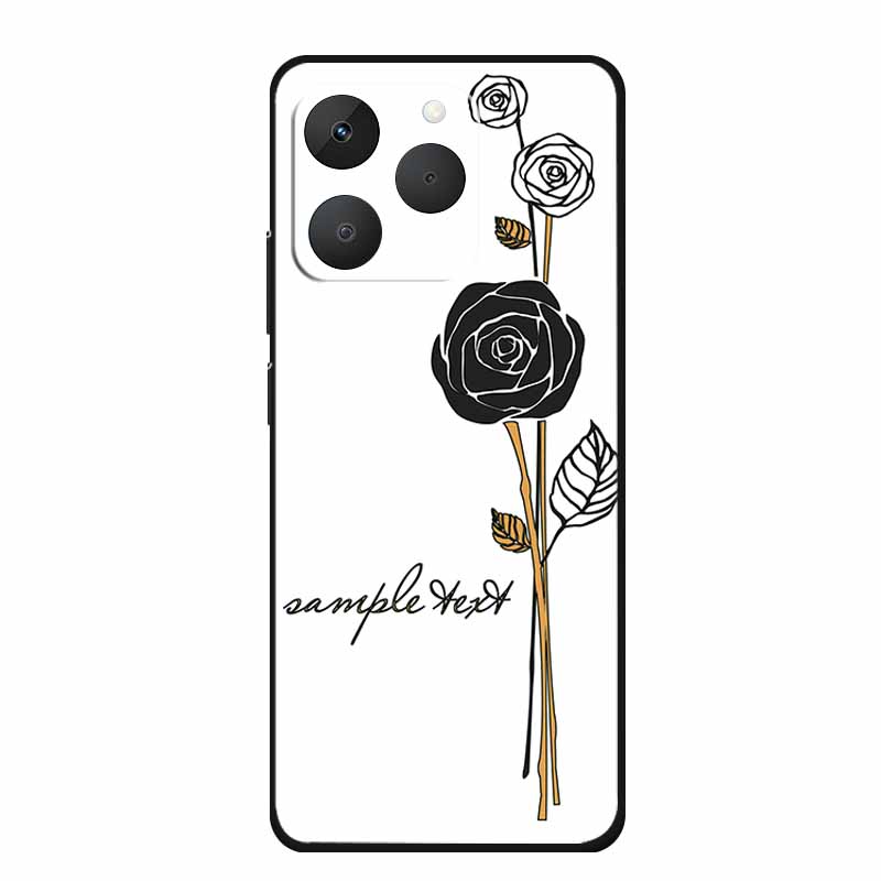 3D Emboss Case For Realme Note 70T Phone Case 70 T Coque Flowers Silicone Soft Back Cover For Realme Note 70 Narzo 80 lite Case Realme Note 70T