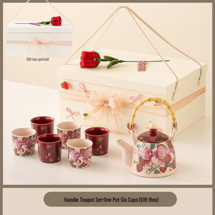 Elegant Tea Set: Teapot & Teacups for Weddings, Bridesmaids, Engagements, Birthdays, or Housewarmings