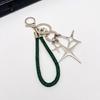 Stylish Star Keychain Decoration With Rhinestones Sturdy Rope Aloy for Elegant Designs In Your Daily Use Items