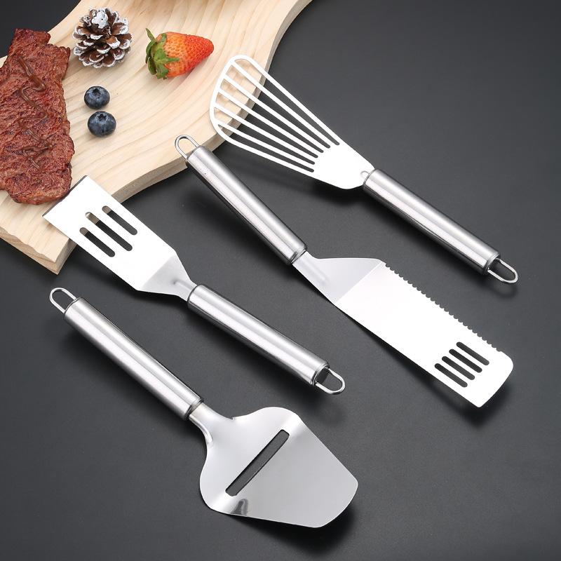 Stainless Steel Steak Fry Fish Spatula Fish Steak Slice Frying Spatula Fish Turner Shovel Kitchen Supplies Cookware Cooking