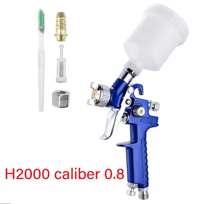 Mini Pneumatisk Sprøytepistol H-2000 Profesjonell 0.8/1.0mm Dyse 125ml For Billakkering Reparasjon Pneumatisk Sprøytepistol Mini Sprøytepistol