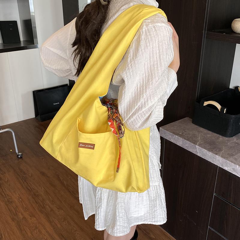 2025 Spring and Summer New Retro Double-sided Vest Bag, Simia Style Shoulder Bag, Large-capacity Shopping Bag, Tote Bag.