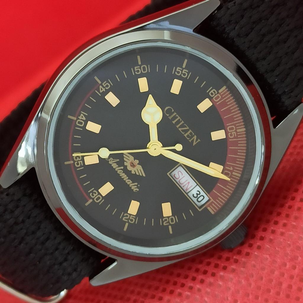 

REFURBISHED VINTAGE CITIZEN AUTO 8200 JAPAN MENS D/D BLACK WATCH 565a-a299309-2 SKU565a-a299309