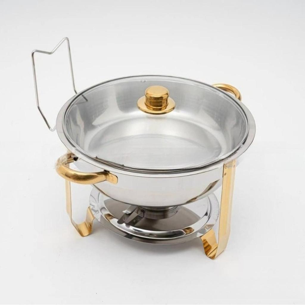 Large Capacity Stainless Steel Buffet Stove Hotel Insulation Stove Restaurant Circular Alcohol Heating Stove Food Heater