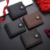 Men's Wallet Hasp Short Wallets for Men Made of Natural Leather PU Wallet Card Holder Perfect for You Magnetic Purses Small