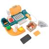 Cash Register Toy for Kids with Checkout Scanner Play Food Set Play Calculator Credit Card Rder Voice Broadcast Pretend Cash Register