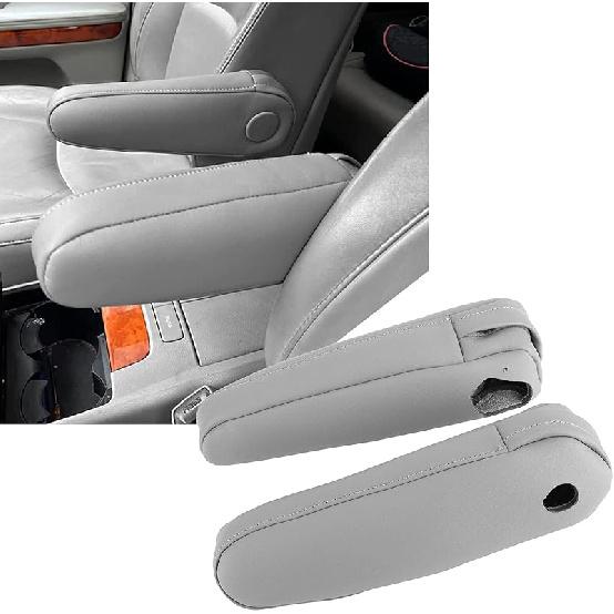 FZJDSD 2 Pcs Beige Leather Seat Armrest Cover Compatible With Lexus RX300 RX330 RX350 2003 2004 2005 2006 2007 2008 2009 With Zippered Design