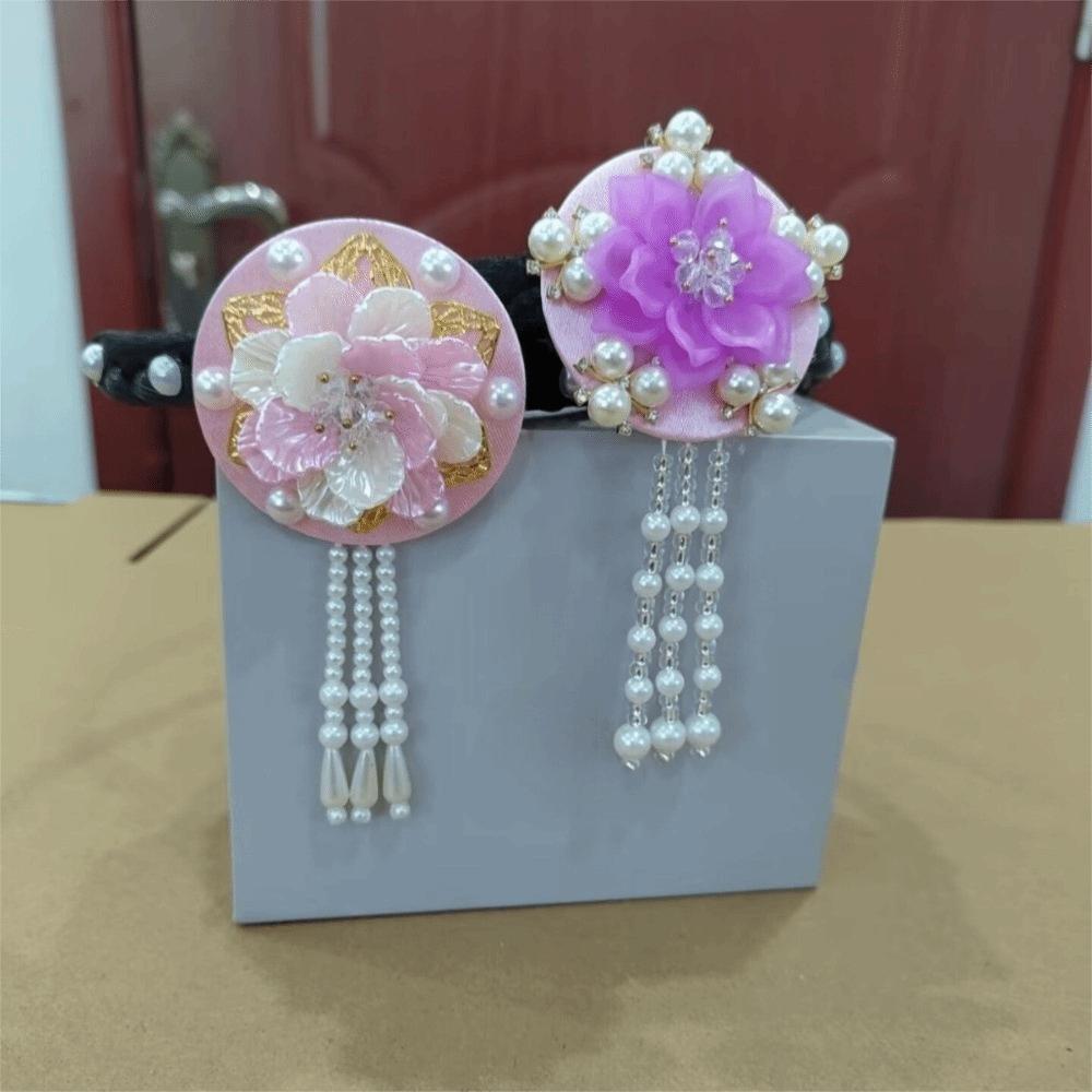 Tassels Hanbok Hairband Flower Stage Dance Hair Hoop Fashion Korean Headband Ladies