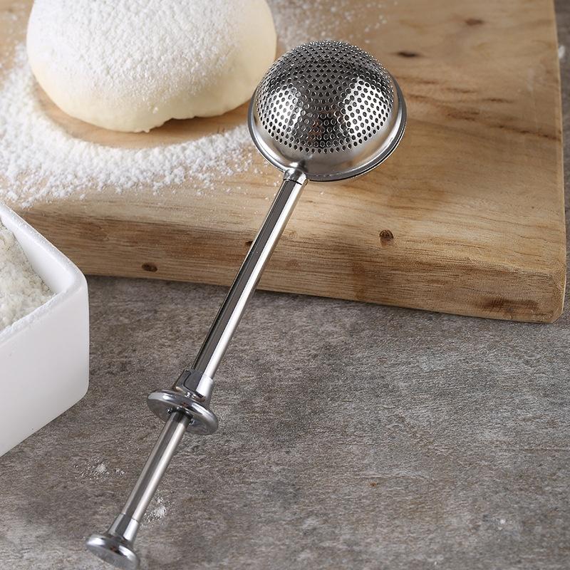 1Pc 304 Stainless Steel Matcha Powder Spice Powder Sieve Frosting Icing Sugar Sieve Baking Tools Powder Spreader. SKY BLUE