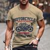 Vintage Men's T Shirt Motorcycle Printed Motor Vehicle Graphic Casual Streetwear Tees Tops Male Loose Oversized Men Clothing