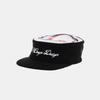 American-style letter embroidered baseball cap for women, two-tone, flat top, wide brim, large head circumference, makes face look smaller, trendy