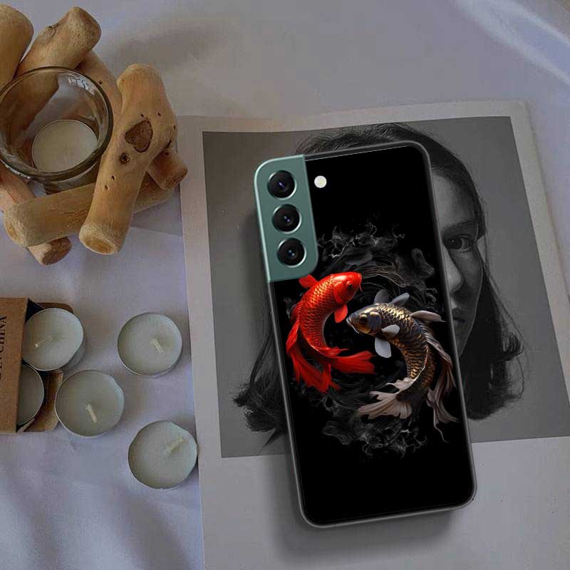 Hochwertige Zierfisch- und Koi-Karpfen-Handyhülle für Samsung Galaxy S22 S25 Ultra S21 S10 Plus S26 Edge S20 S23 S24 FE Hülle