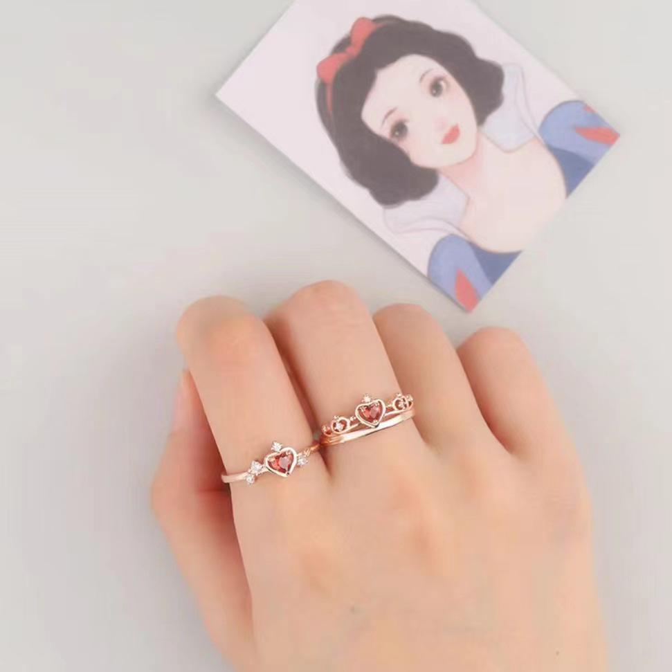 Inel deschis inspirat de prințese europene și americane - Placat cu aur roz, Lux ușor, Design nișă japonez și coreean pentru fete.