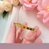 Alloy Lucky Four-Leaf Clover Adjustable Bangle Bracelet
