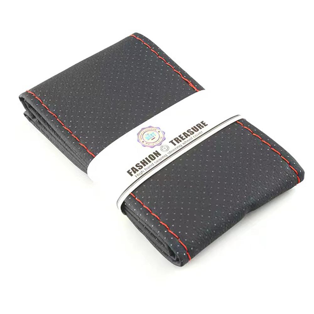 38cm Car Steering Wheel Braid Cover Texture Soft PU Artificial Leather Car Covers With Needles And Thread Auto Car