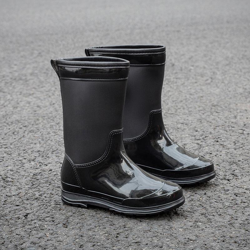 

Fashion snow women s shoes candy color women s rain boots non-slip rain shoes medium tube water shoes kitchen waterproof glue shoe cover shoes 36