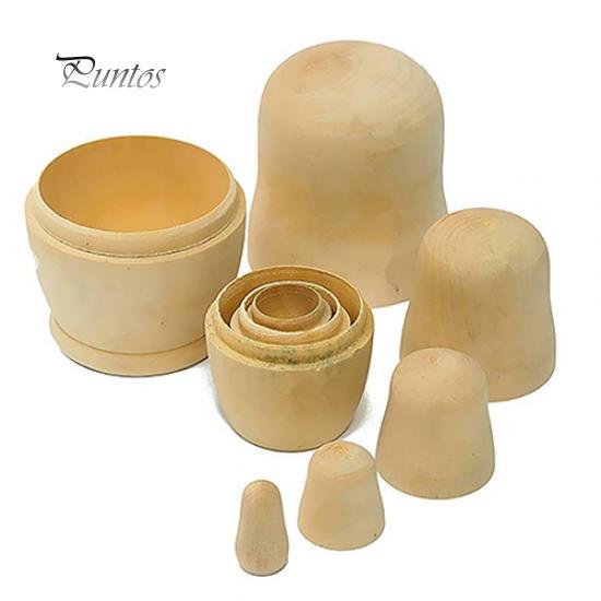 5x UnBlank Embryos Russian Nesting Dolls Matryoshka Toy