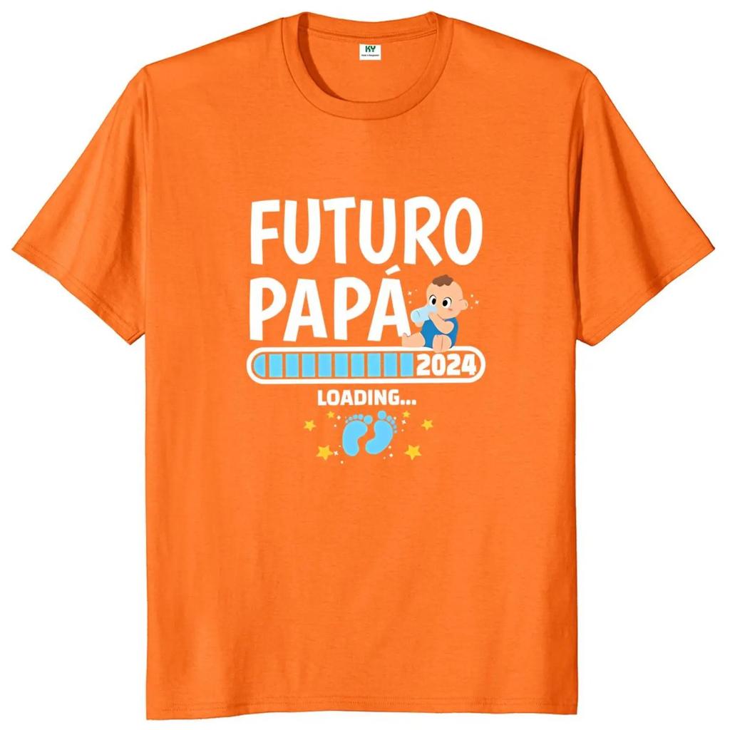 Future Papa 2024 T Shirt First Father Announces Dad Gift Clothing O-neck 100% Cotton Soft T-shirts EU Size
