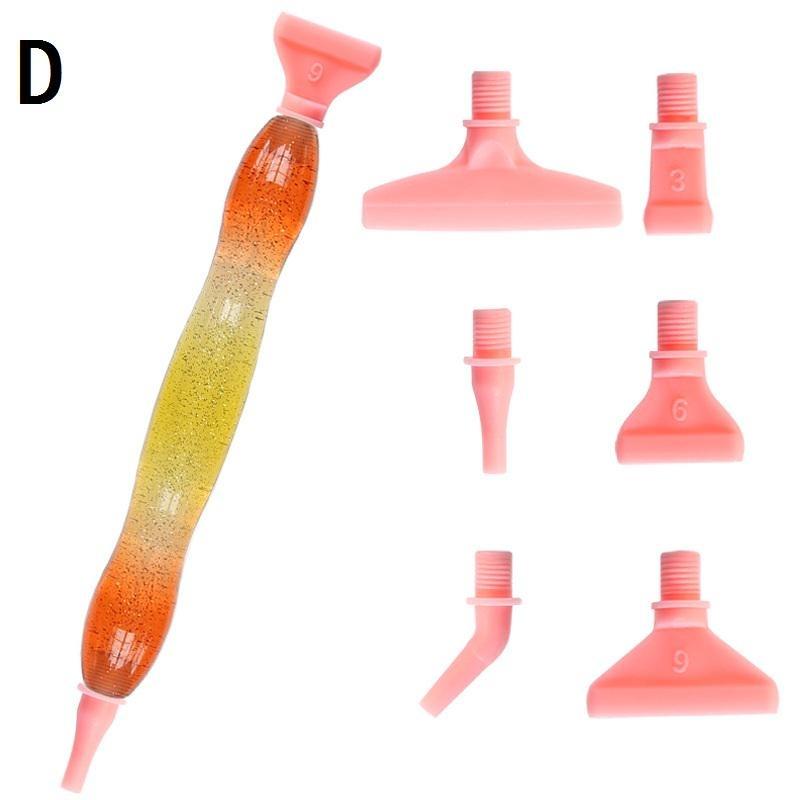 Outil de peinture diamant 5D, stylo à pointe en résine, nouveau stylo de peinture diamant avec conception de fil, Kits de têtes de stylo multi-placeurs