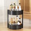 Rotating Corner Spice Rack Kitchen Counter Carbon Steel Multi-Tier Organizer Oil Salt Sauce Vinegar