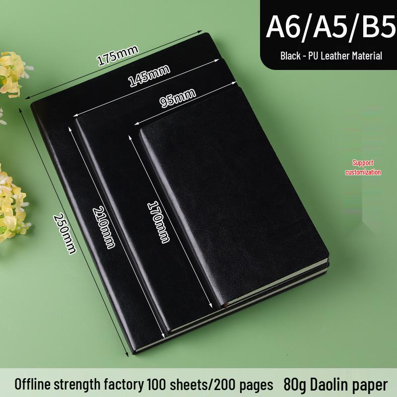 Custom Logo A5 Business Meeting Notebook - Personalized High-Value Gift