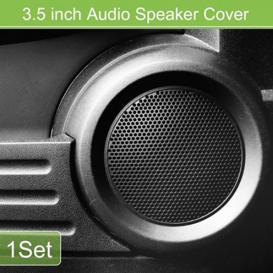 3.5" Speaker Grill Cover Mesh Subwoofer Guard W/ Screws Silver Tone Black