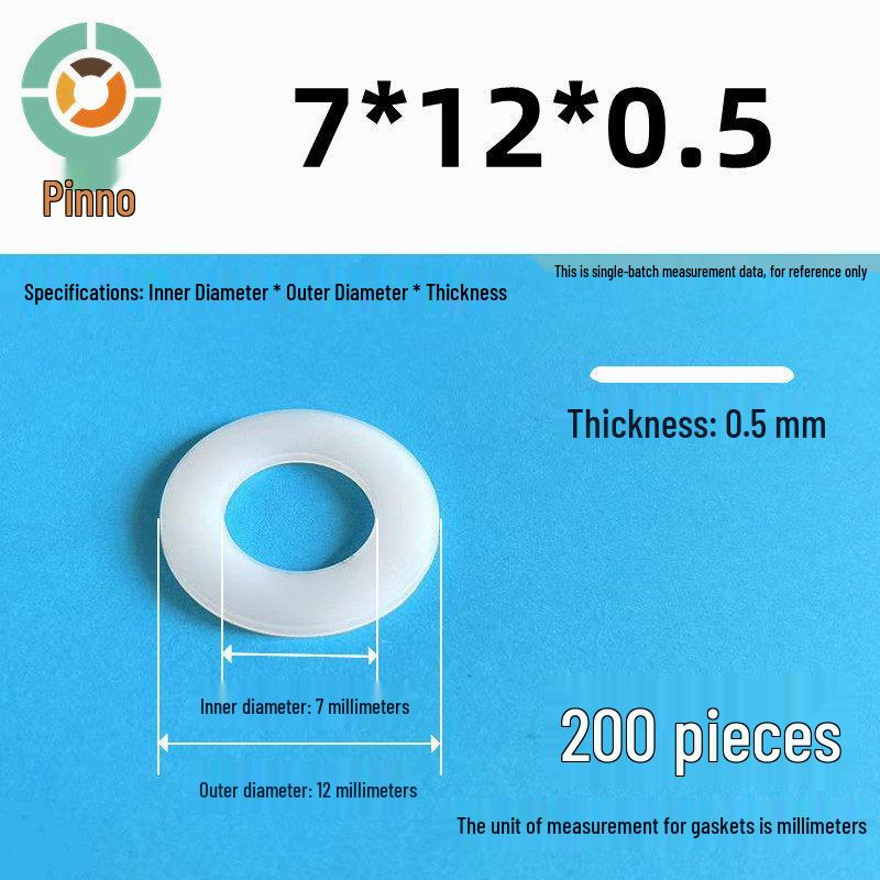 Thickened Nylon Plastic Flat Washer: Hard Plastic Gasket M2-M16