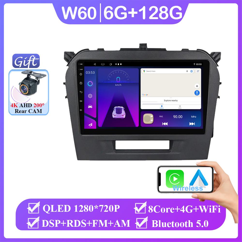 Android 14 For Suzuki Vitara 4 2014 - 2018 Multimedia Player Car Radio Autoradio Wireless Carplay Android Auto GPS Navigation