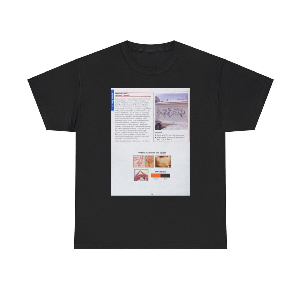 The Chicago Gang Book Page 50 - Familia Stones Identifiers - T-Shirt