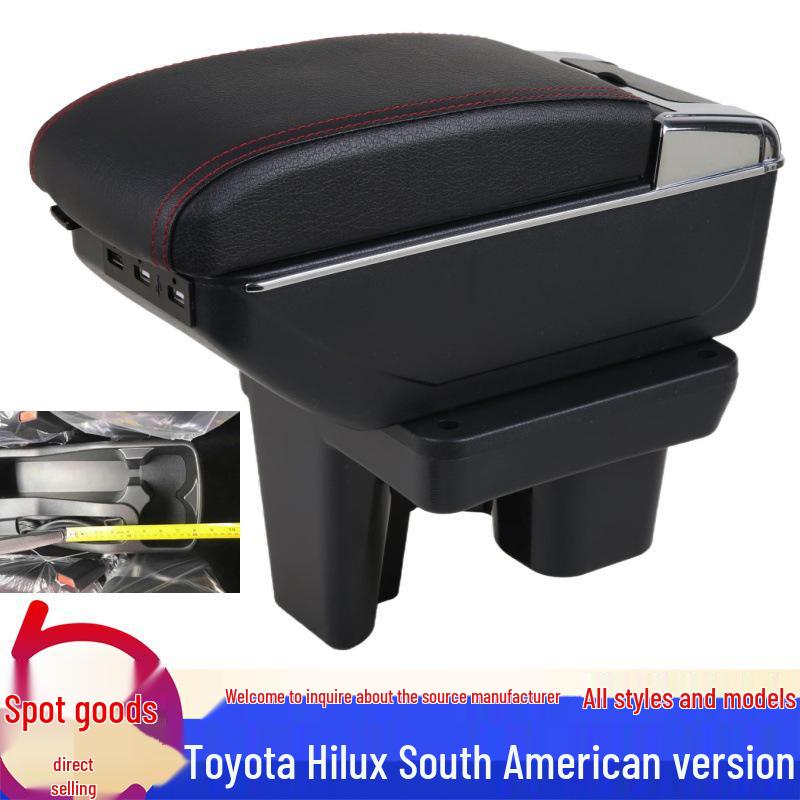 Toyota Hilux Armrest Storage Box - Center Console Modification Accessory