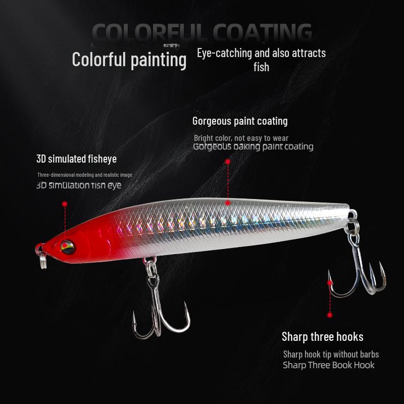 Señuelo Lápiz Hundido para Lanzamiento a Larga Distancia: Cebo de Pesca Multicapa de 8g, 11.5g, 16.5g con Boca Inclinada para Todas las Áreas de Agua