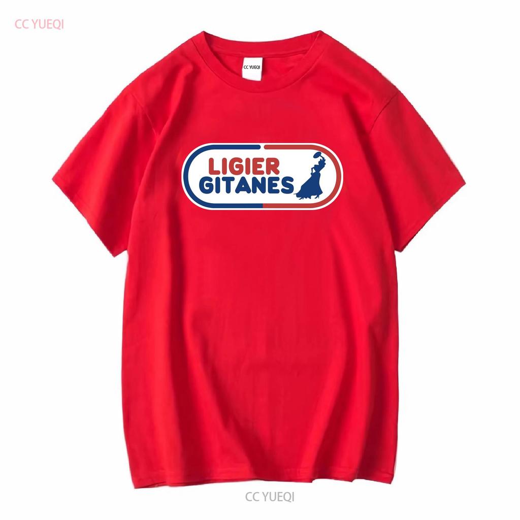 Ligier Gitanes Active Logo T Shirt Funny Size Mode American long or short sleeves vintage Washed fashion Casual Breathable