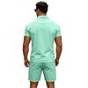 Zweiteiliges Set für Herren: Locker geschnittenes Kurzarm-Hosen-Set mit Reißverschlusskragen.