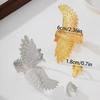 2 Pcs Gold Phoenix Cuff Bracelet Ring Set Exquisite Carved Details Adjustable Size Great For Party Prom Gift