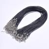 Wholesale Braided Rope Chain Black Leather Rope Handmade Necklaces For Women Men Jewelry Neck Decor Lobster Clasp String Cord