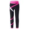 Girls Colorblock Leggings Close Fitting Stretchy Ice Skating Pants Sport Bottoms