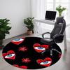 1pc Heart Eyes Carpet, Round Non Slip Durable Large Size Office Carpet, Suitable for Office