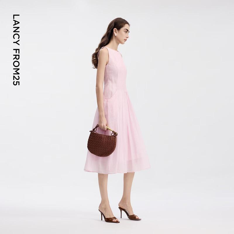 Elegant Pleated Lyocell Sleeveless Midi Dress