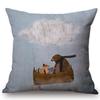 Moderne nordische Cartoon-Tiere Kissenbezug Niedlicher Elefant Giraffe Kinderzimmer Sofa Dekorative Wurfkissenhülle Cojines