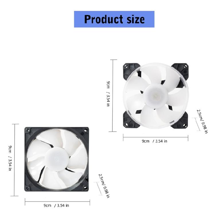PC Computer Chassis Cooling Fan Low Noise Energy ARGB 5V 3Pin For PC Gaming Console Cooling Fan Heat Dissipation