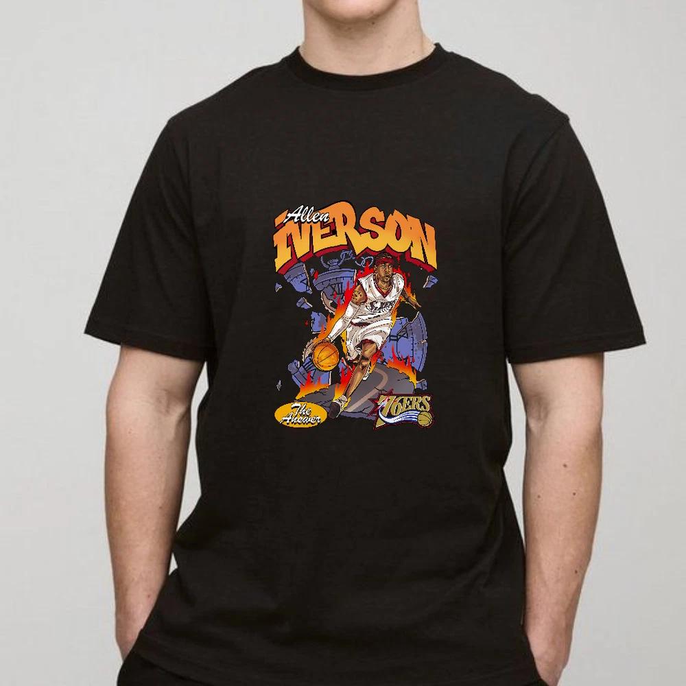 Allen Iverson The Answer 90s Vintage Basketball Graphic TShirt S