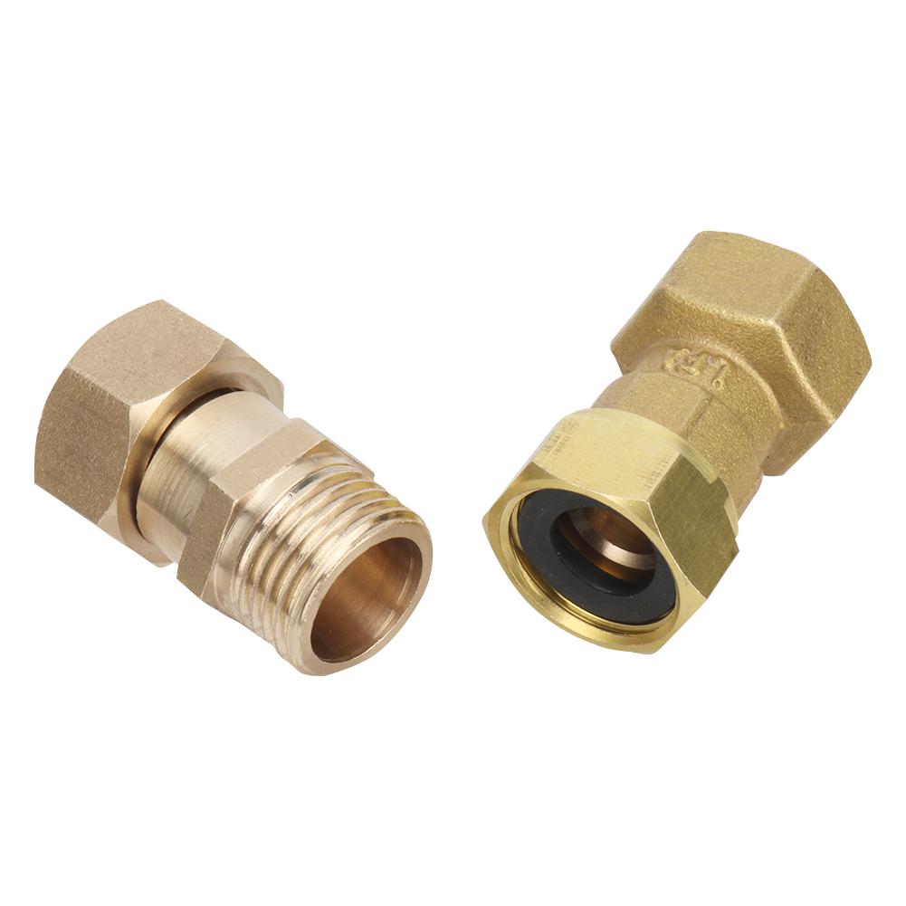 G1 / 2 direct head 1/2 inch male/female hexagonal brass faucet connector plumbing pipe joint connector fittings