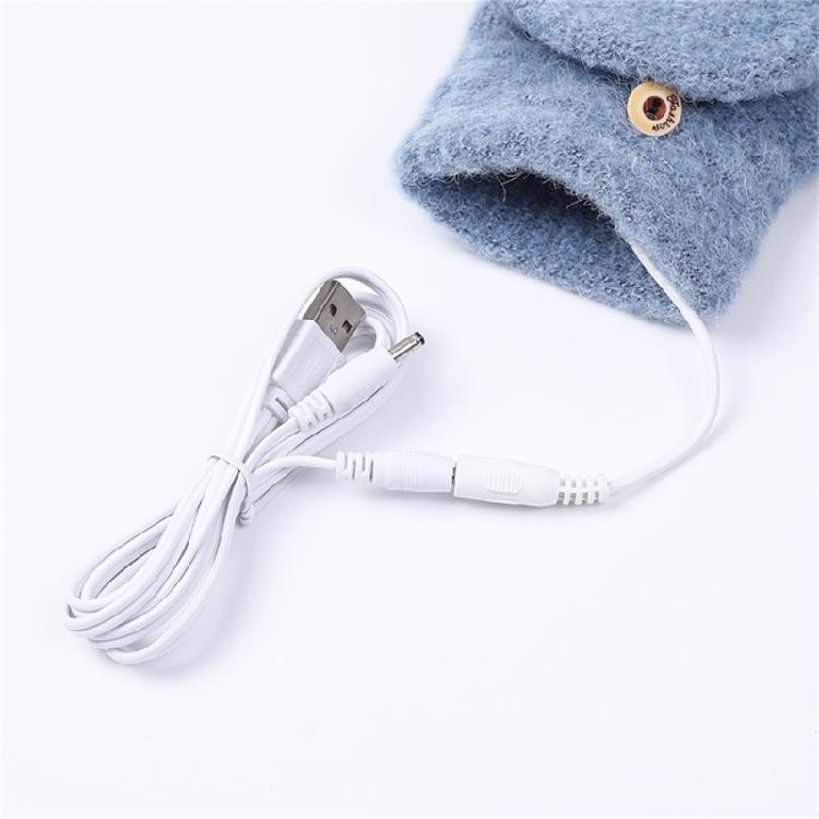 Unisex Winter USB Heated Mitten Convertible Half&Full Finger Gloves for Adult