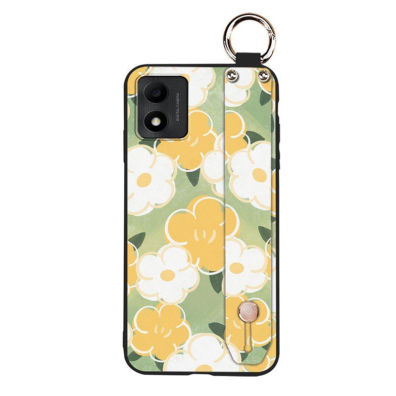 Soft Case Back Cover Phone Case For TCL 305i Shockproof Durable Ring Wrist Strap Phone Holder Anti-knock Oil Painting