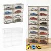 Transparent 1:64 Model Cars Display Box 8 Grids Dustproof Storage Box Wall Mounted Acrylic Display Rack for Hotwheels Cars